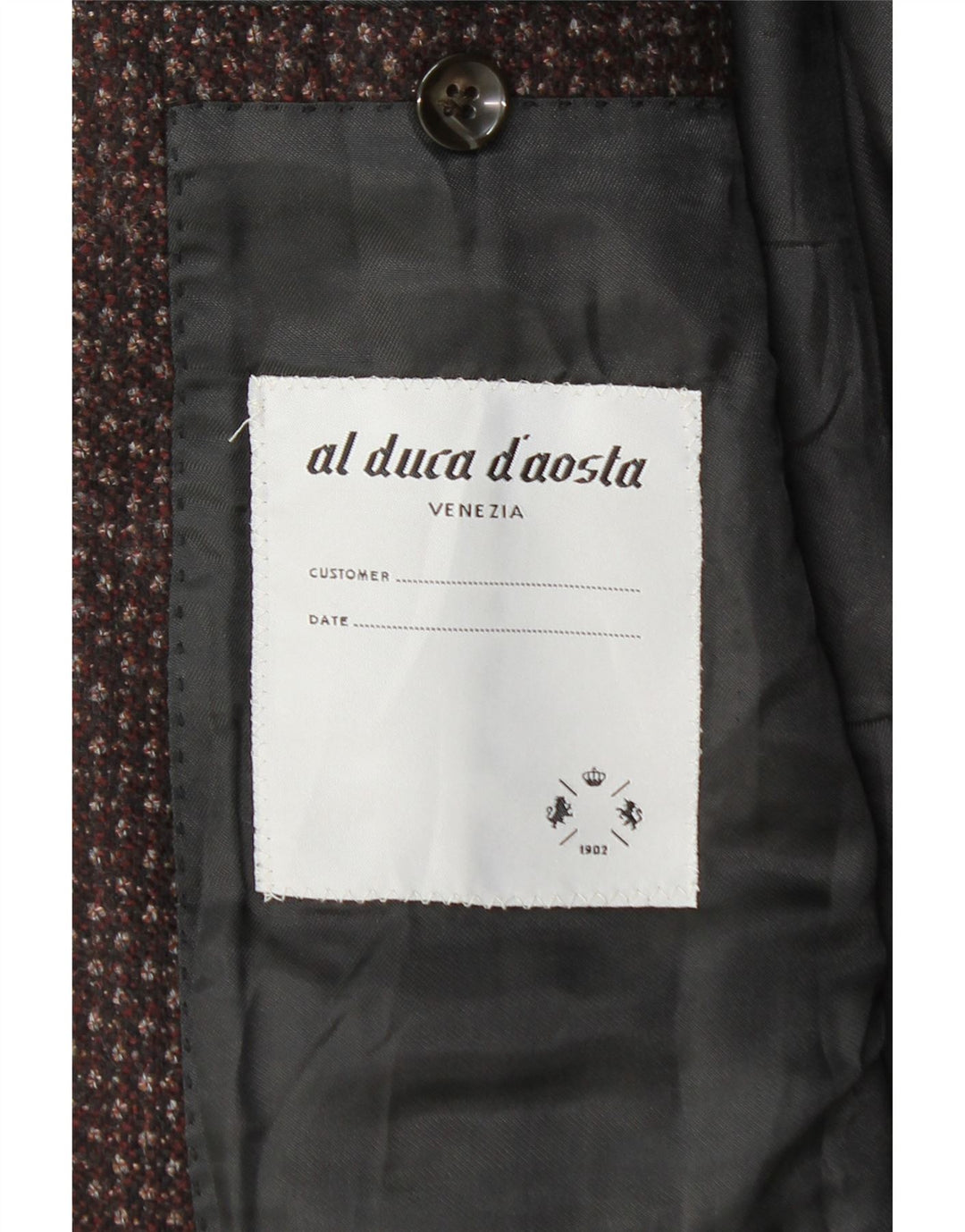 Al Duca D'Aosta Chaqueta tipo blazer de 3 botones para hombre IT 52 XL Borgoña moteada