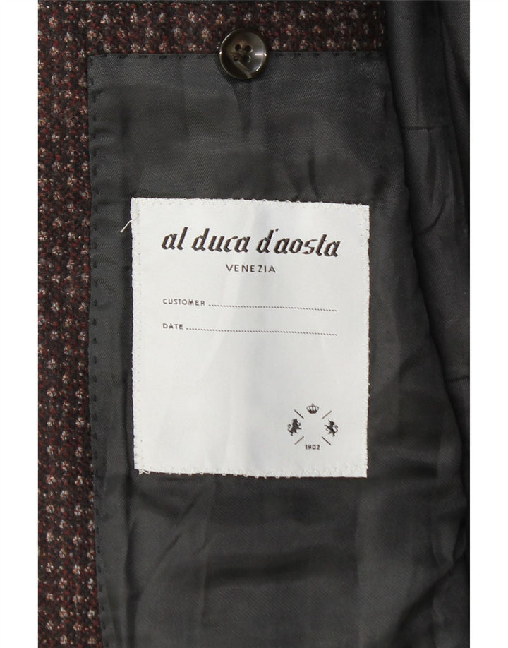 Al Duca D'Aosta Chaqueta tipo blazer de 3 botones para hombre IT 52 XL Borgoña moteada
