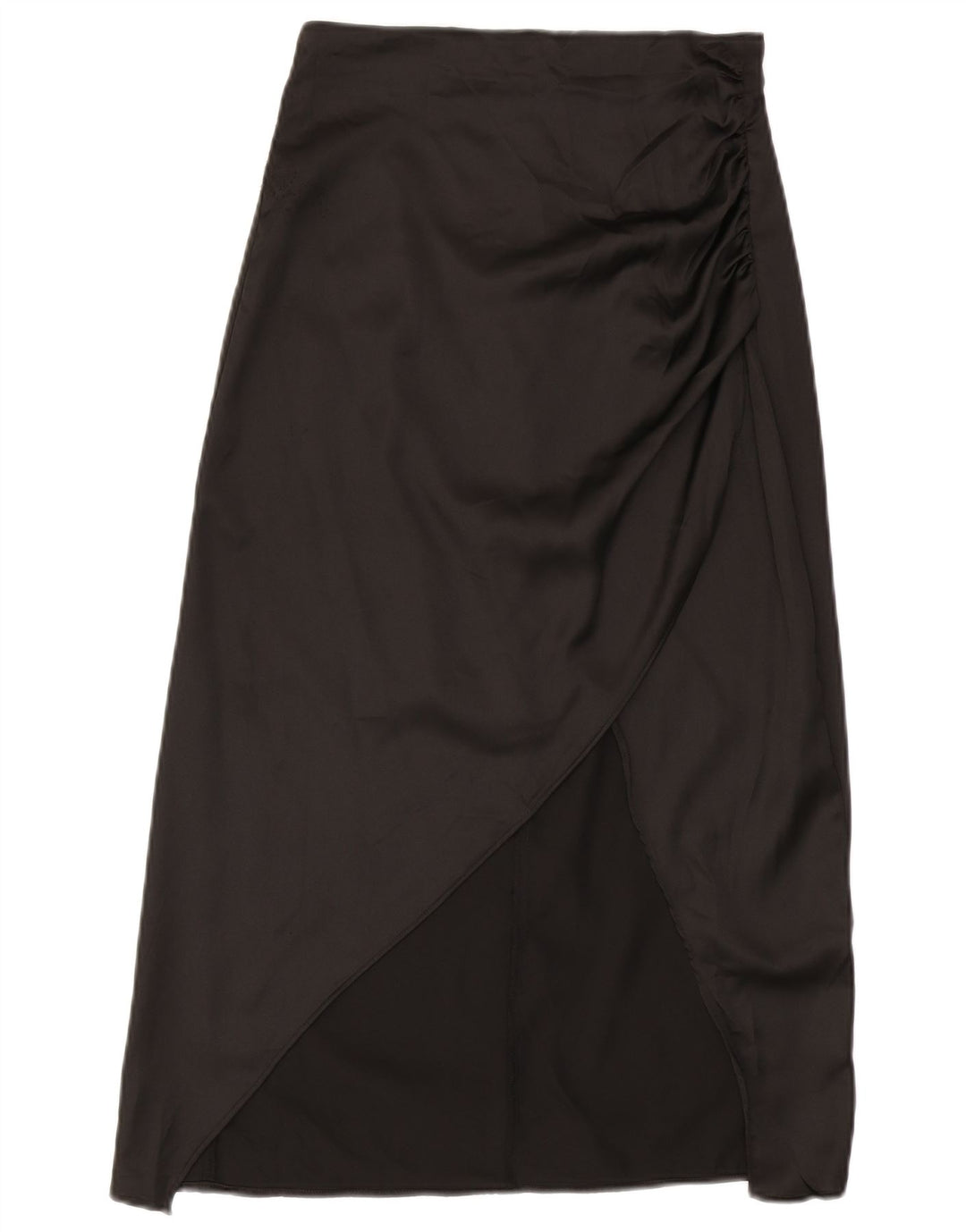 Zara Mujer Falda Midi Pequeña W26 Negro