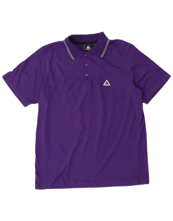 LE COQ SPORTIF Polo Hombre XL Poliéster Morado