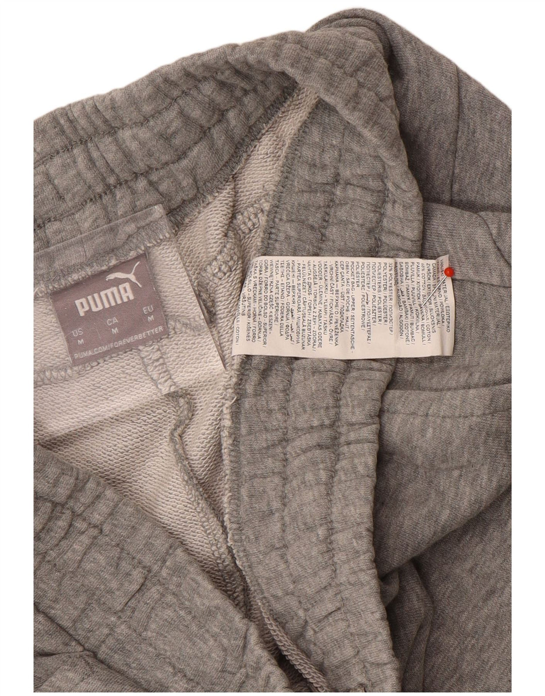 Pantalones cortos deportivos Puma para hombre de algodón gris medio
