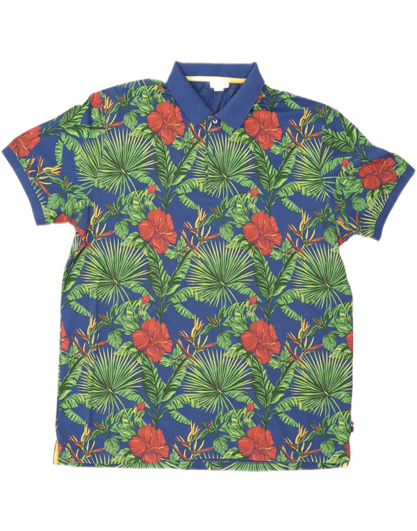 Asociación de Polo de EE. UU. Camisa De Hombre 3XL Algodón Floral Azul