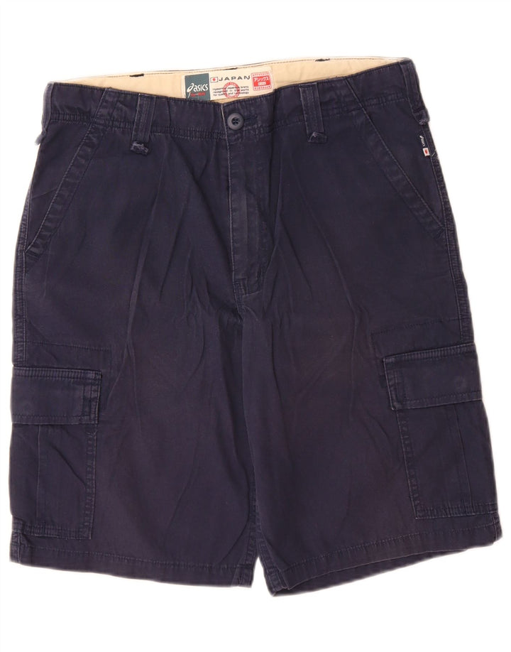 Asics Pantalones cortos cargo para hombre IT 46 Small W30 Algodón azul marino