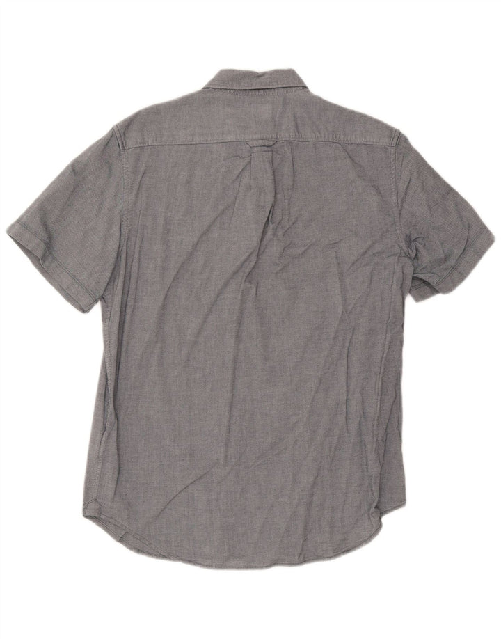 Camisa Timberland Hombre Manga Corta Regular Fit Algodón Gris Medio