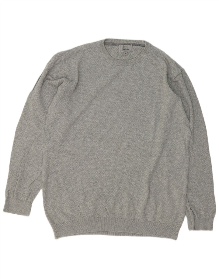 Marks & Spencer - Jersey de cuello redondo para hombre, talla XL, algodón gris
