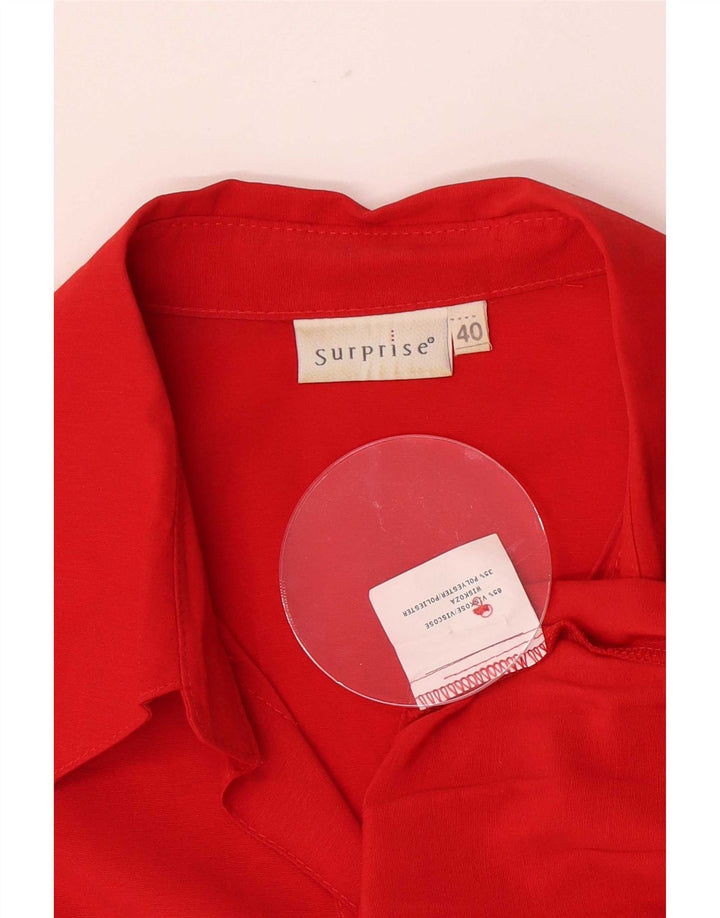 SURPRISE Camisa de manga 3/4 para mujer EU 40 Viscosa roja mediana
