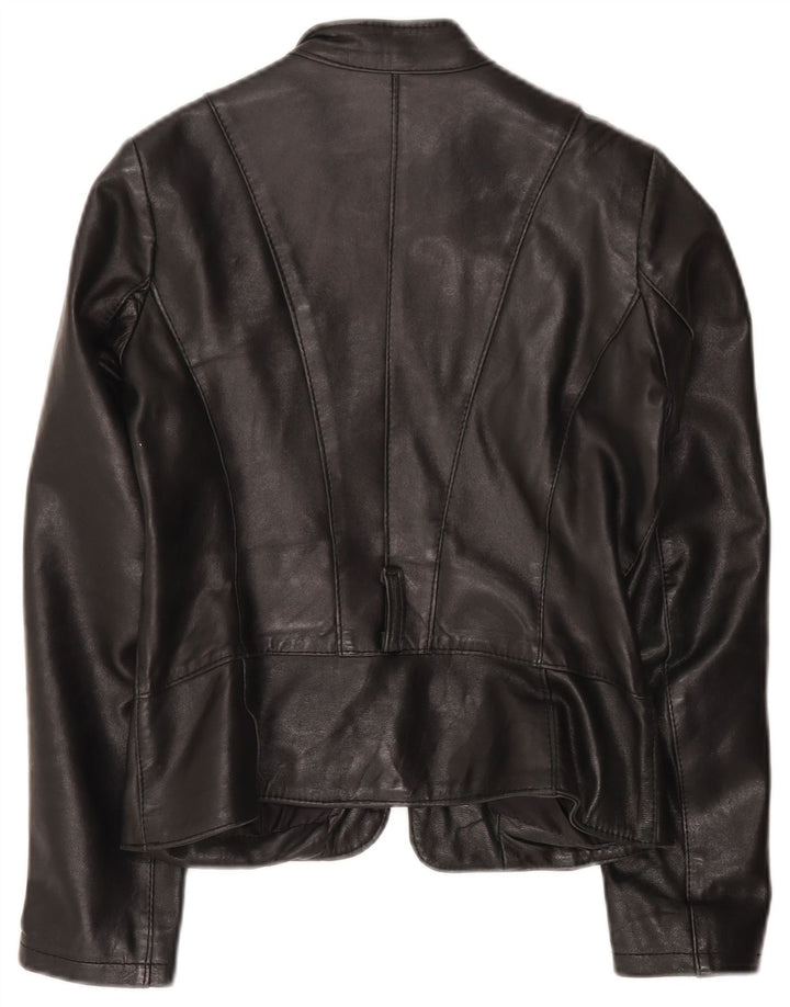 Bata and More Chaqueta de cuero para mujer IT 44 Medium Black Leather