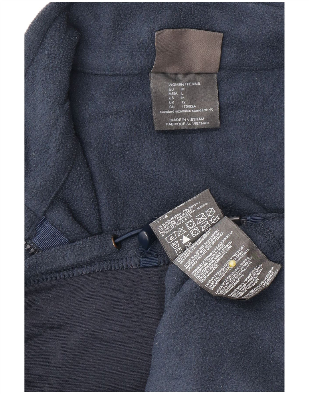 Jack Wolfskin Chaqueta polar para mujer UK 12 Mediana Azul marino Poliéster