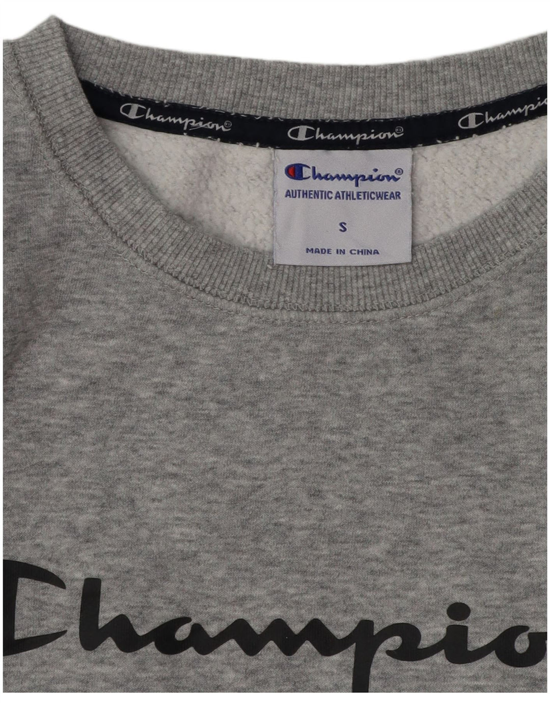 Champion Sudadera Gráfica para Mujer Jumper UK 10 Small Grey Moteado