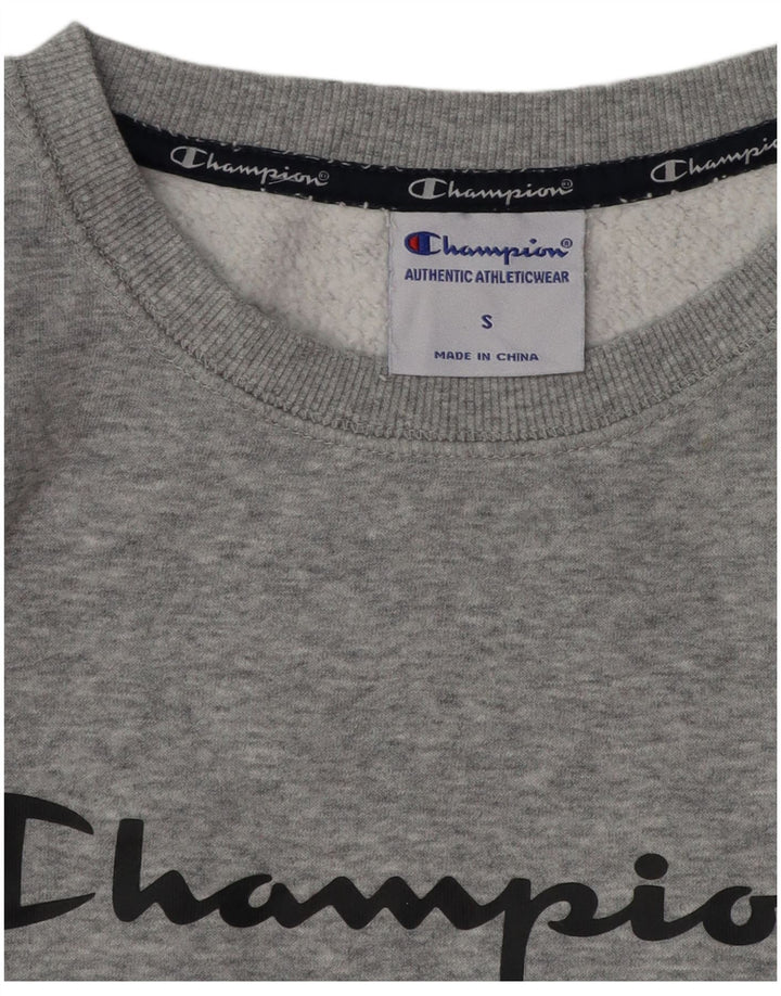 Champion Sudadera Gráfica para Mujer Jumper UK 10 Small Grey Moteado