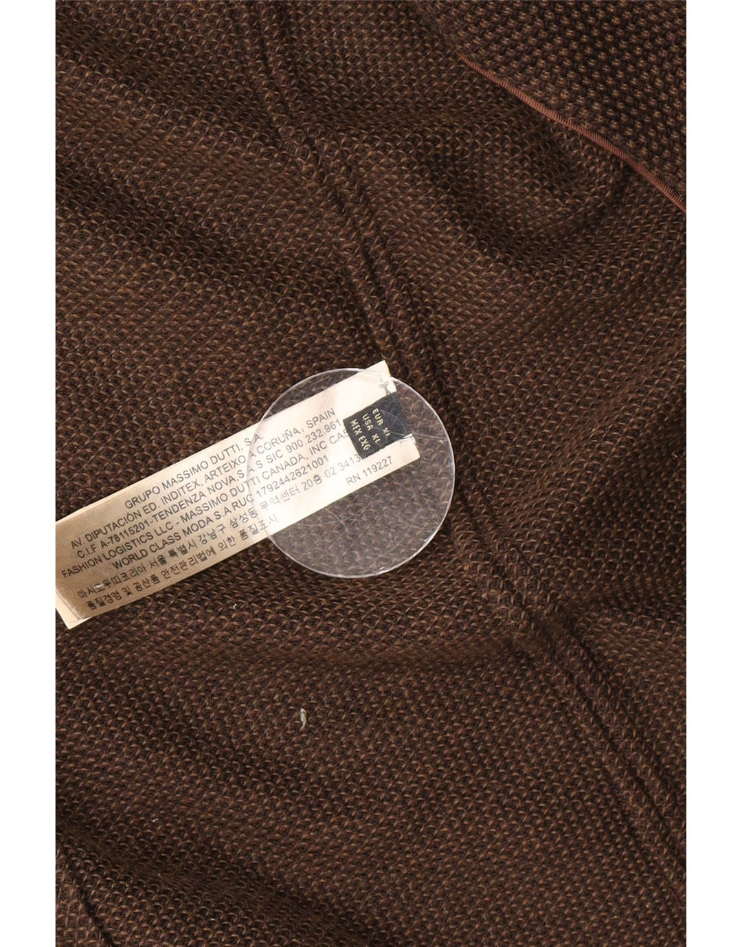 Massimo Dutti Chaqueta Blazer de 2 Botones para Hombre UK 42 XL Algodón Marrón