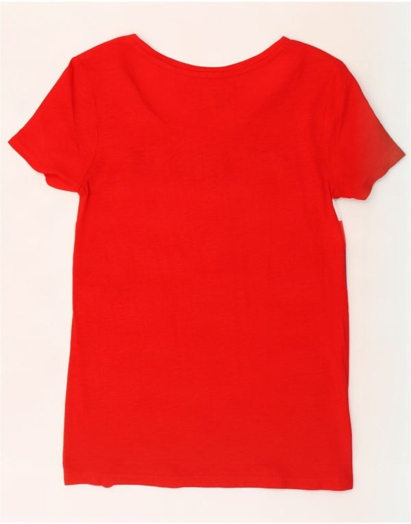 Tommy Hilfiger Camiseta gráfica para mujer UK 6 XS Rojo Colorblock
