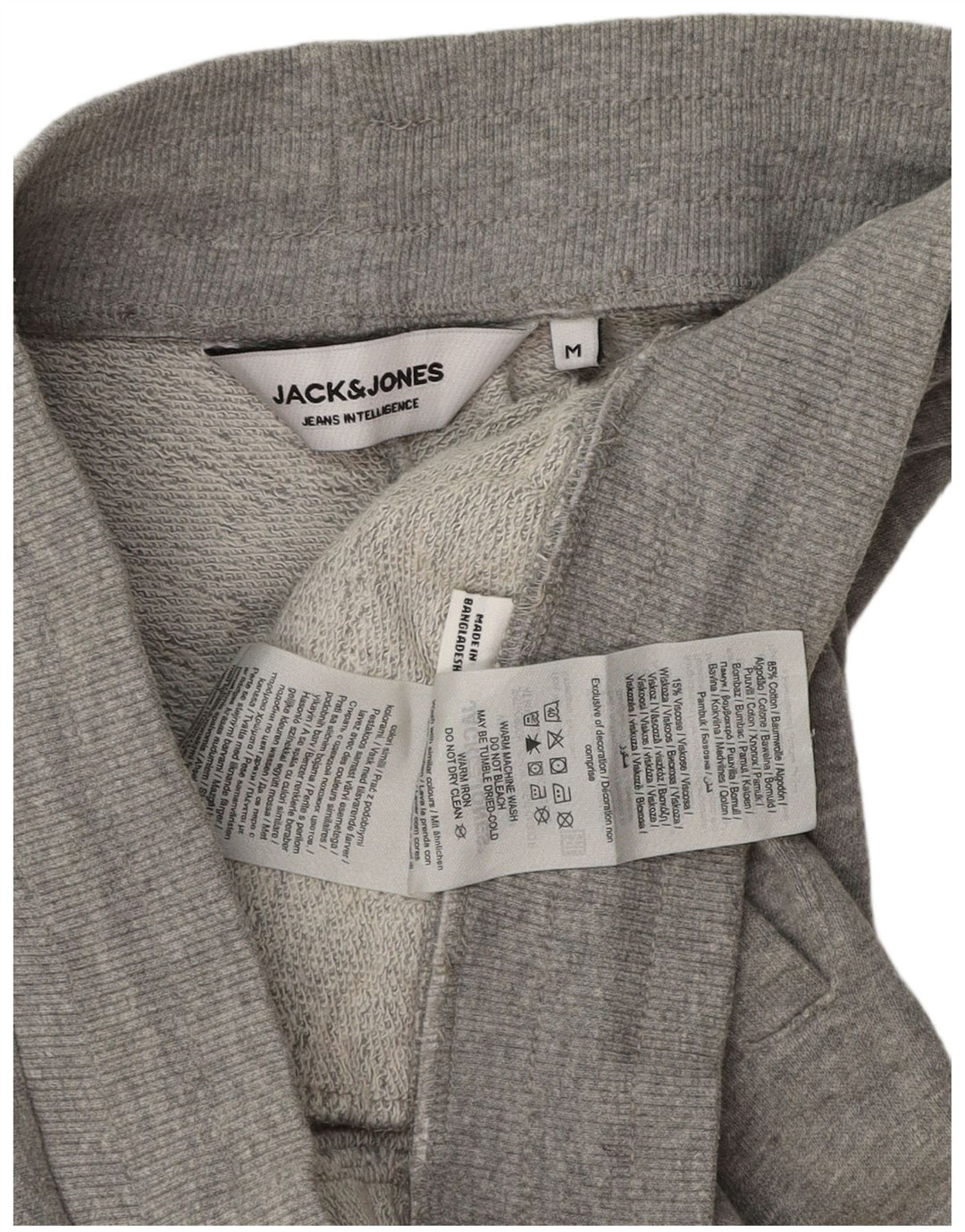 JACK & JONES Hombre Pantalones Cargo De Chándal Joggers Gris Medio Algodón