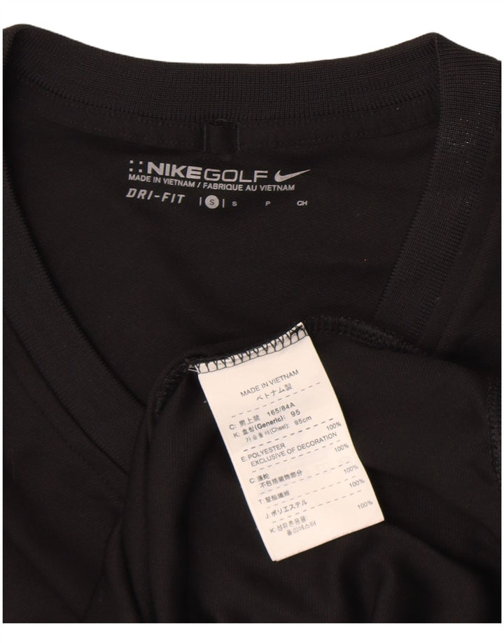 Nike Mens Dri Fit Chaleco Top Pequeño Poliéster Negro