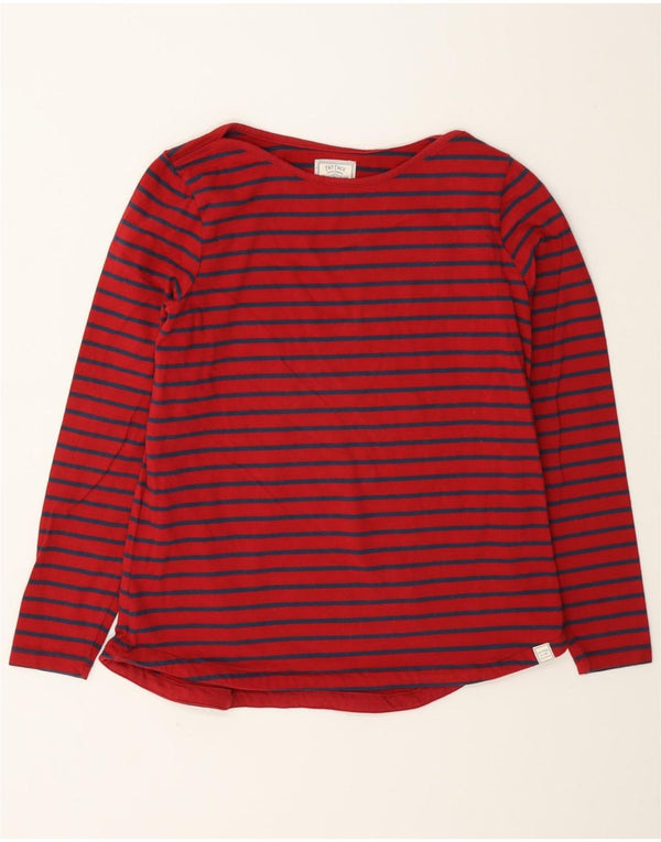 Camiseta de mujer Fat Face de manga larga UK 44 Grande de algodón a rayas rojas