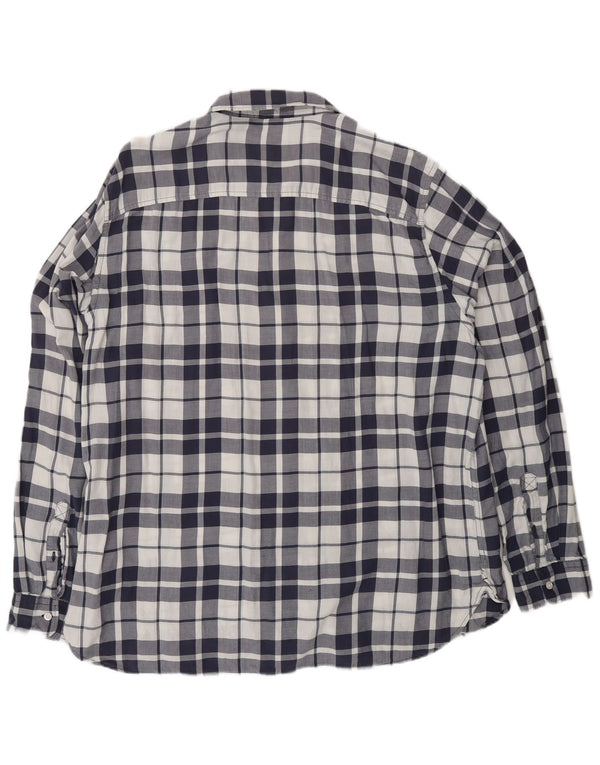 TIMBERLAND Camisa de corte regular para hombre 2XL Algodón a cuadros azul marino