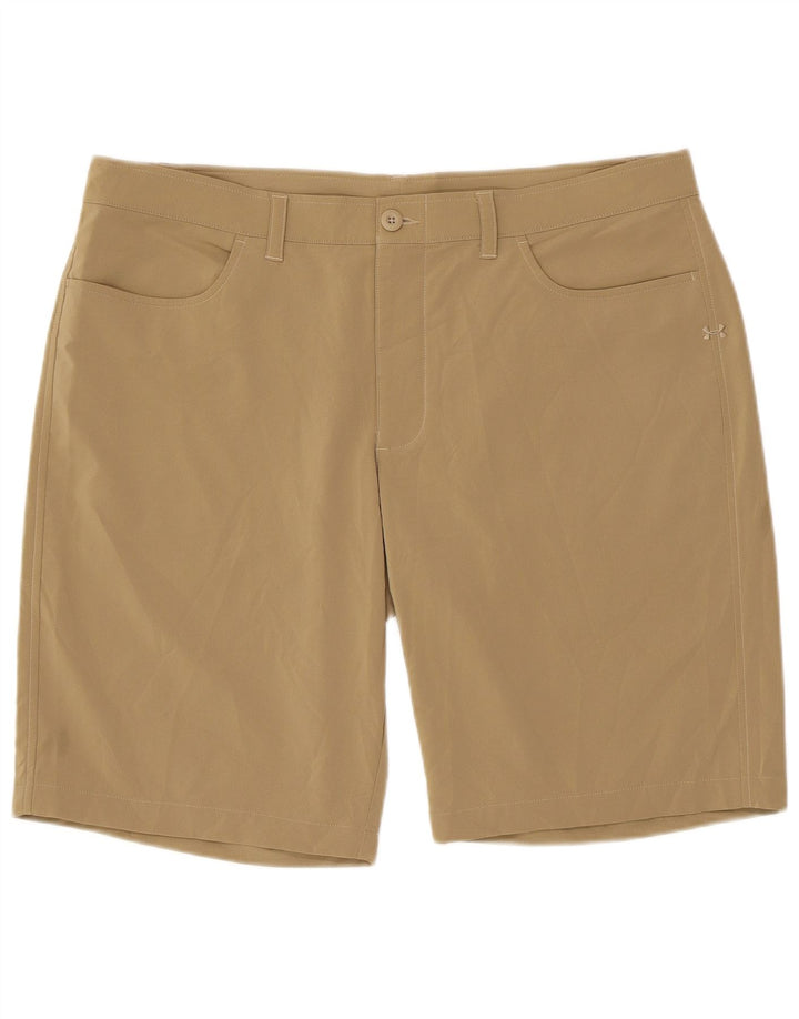 Under Armour Pantalones cortos casuales ajustados para hombre W38 XL Marrón