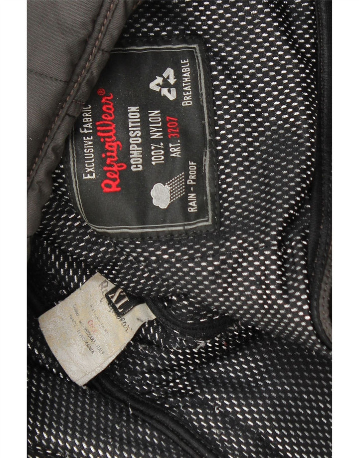 REFRIGIWEAR Womens Rain Jacket UK 18 XL Grey Nylon Vintage Refrigiwear and Second-Hand Refrigiwear from Messina Hembry 