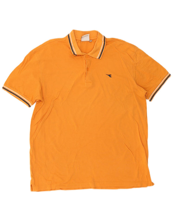 DIADORA Polo de hombre 2XL Naranja Algodón