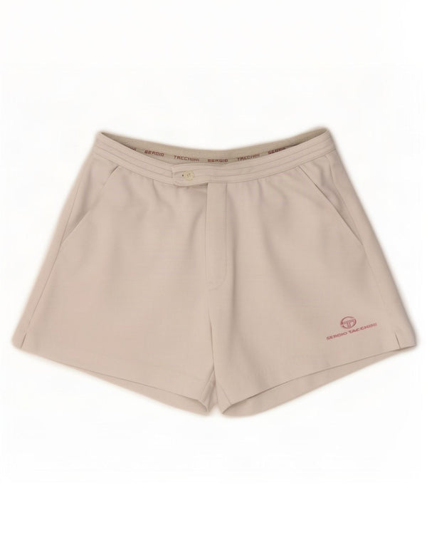 Shorts Casuales Mujer Sergio Tacchini Medium W30 Poliéster Blanco