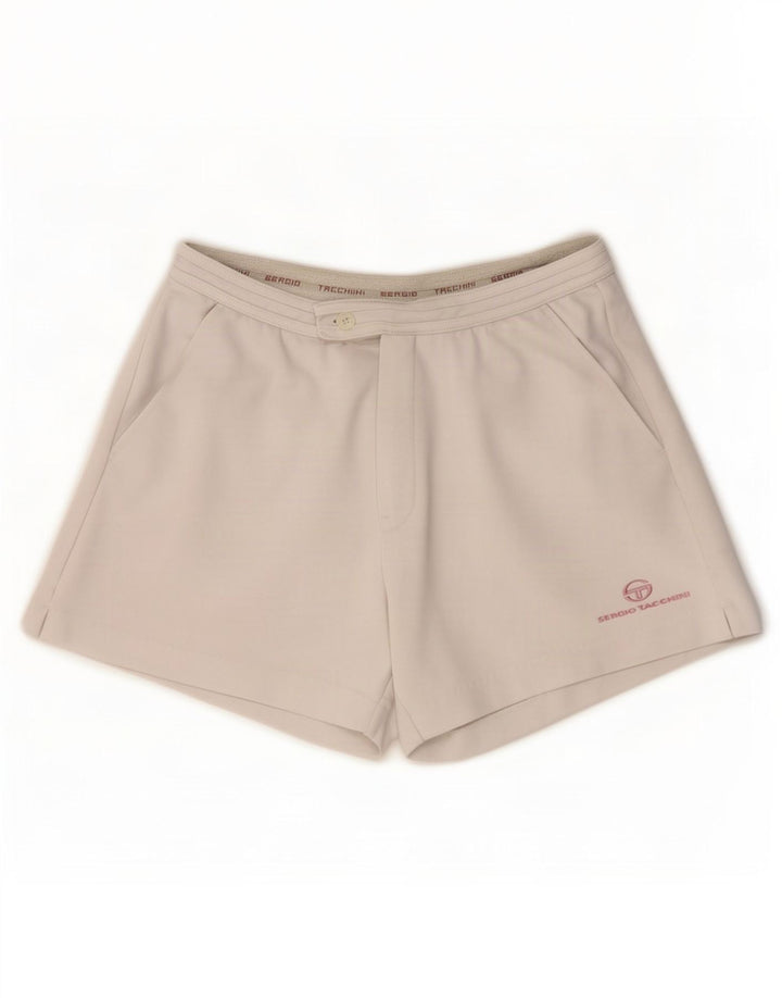 Shorts Casuales Mujer Sergio Tacchini Medium W30 Poliéster Blanco
