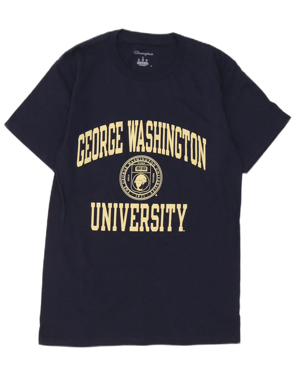 Champion Camiseta gráfica George Washington para hombre, talla pequeña, algodón azul marino