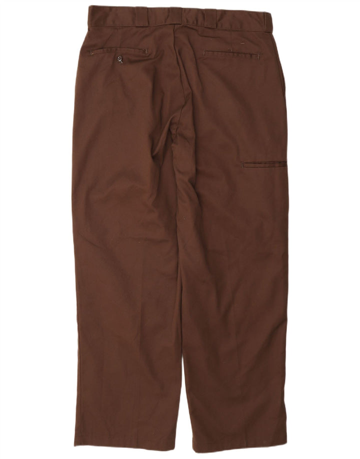 Dickies Pantalón cargo recto para hombre W36 L31 Poliéster marrón