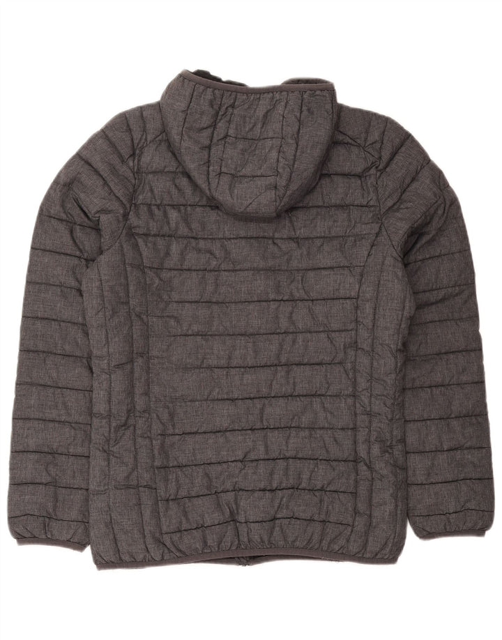 Chaqueta acolchada con capucha para mujer Ellesse UK 44 Deportes de poliamida gris medio