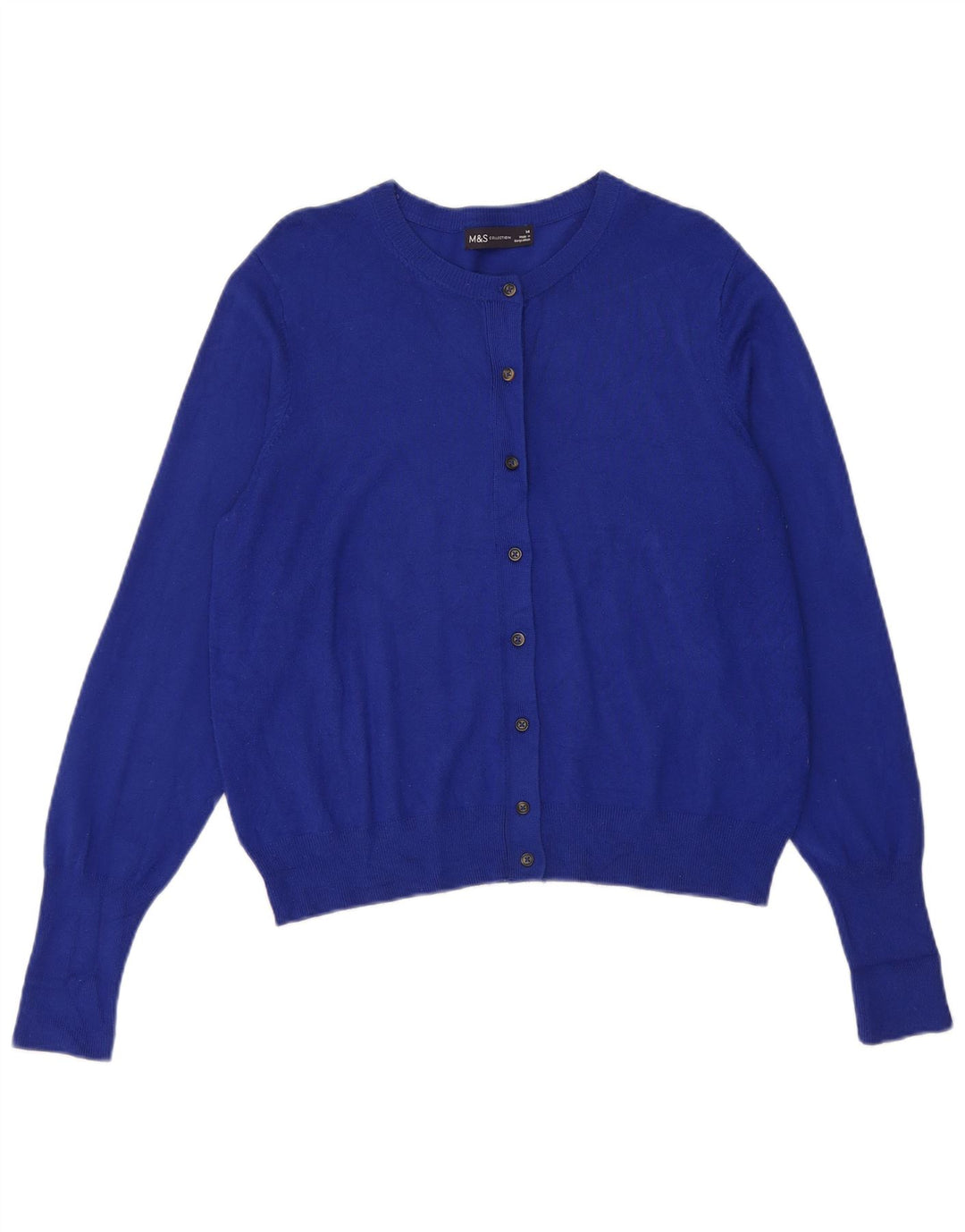 Marks & Spencer Suéter tipo cárdigan para mujer UK 44 Viscosa azul medio