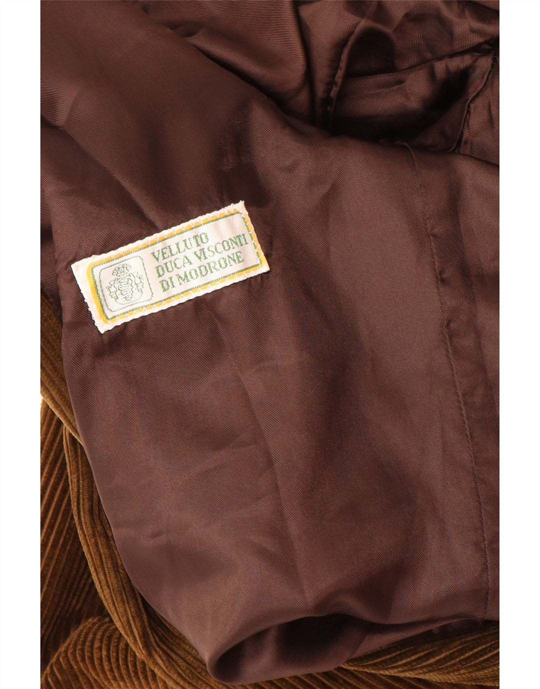 Velluto Duca Visconti Chaqueta Blazer de Pana con 2 Botones para Mujer IT 48 XL Caqui