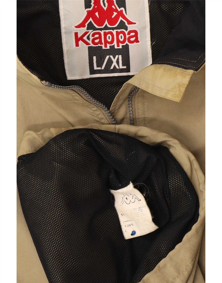 Kappa Chaqueta impermeable para hombre UK 40 Large Caqui Poliamida
