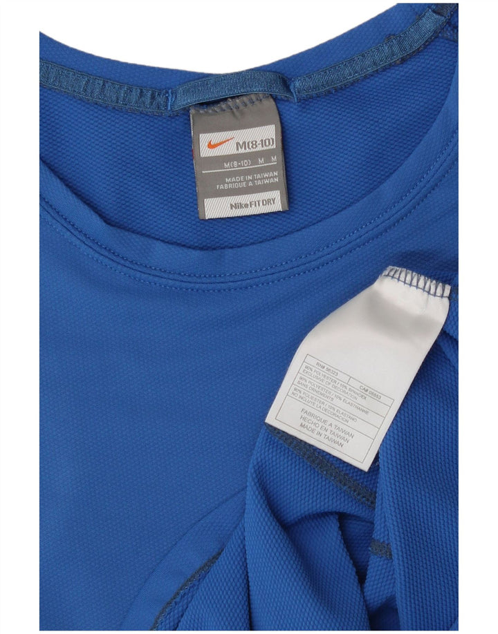 Camiseta sin mangas Nike para mujer US 8/10 Azul medio Poliéster