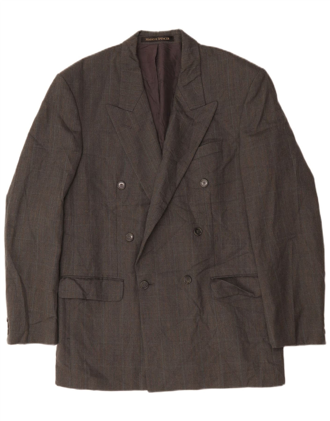 Marks & Spencer Chaqueta tipo blazer con doble botonadura para hombre UK 40 Gris medio