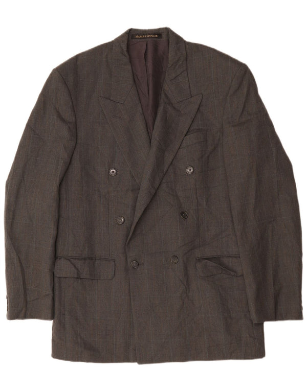 Marks & Spencer Chaqueta tipo blazer con doble botonadura para hombre UK 40 Gris medio