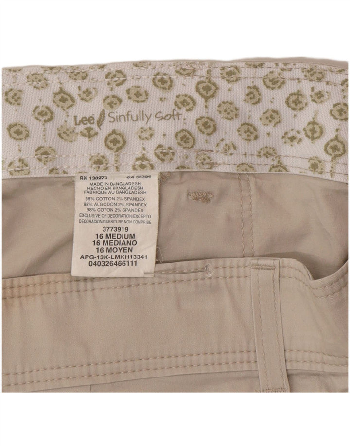 Lee Pantalones cortos cargo para mujer US 16 2XL W36 Algodón beige