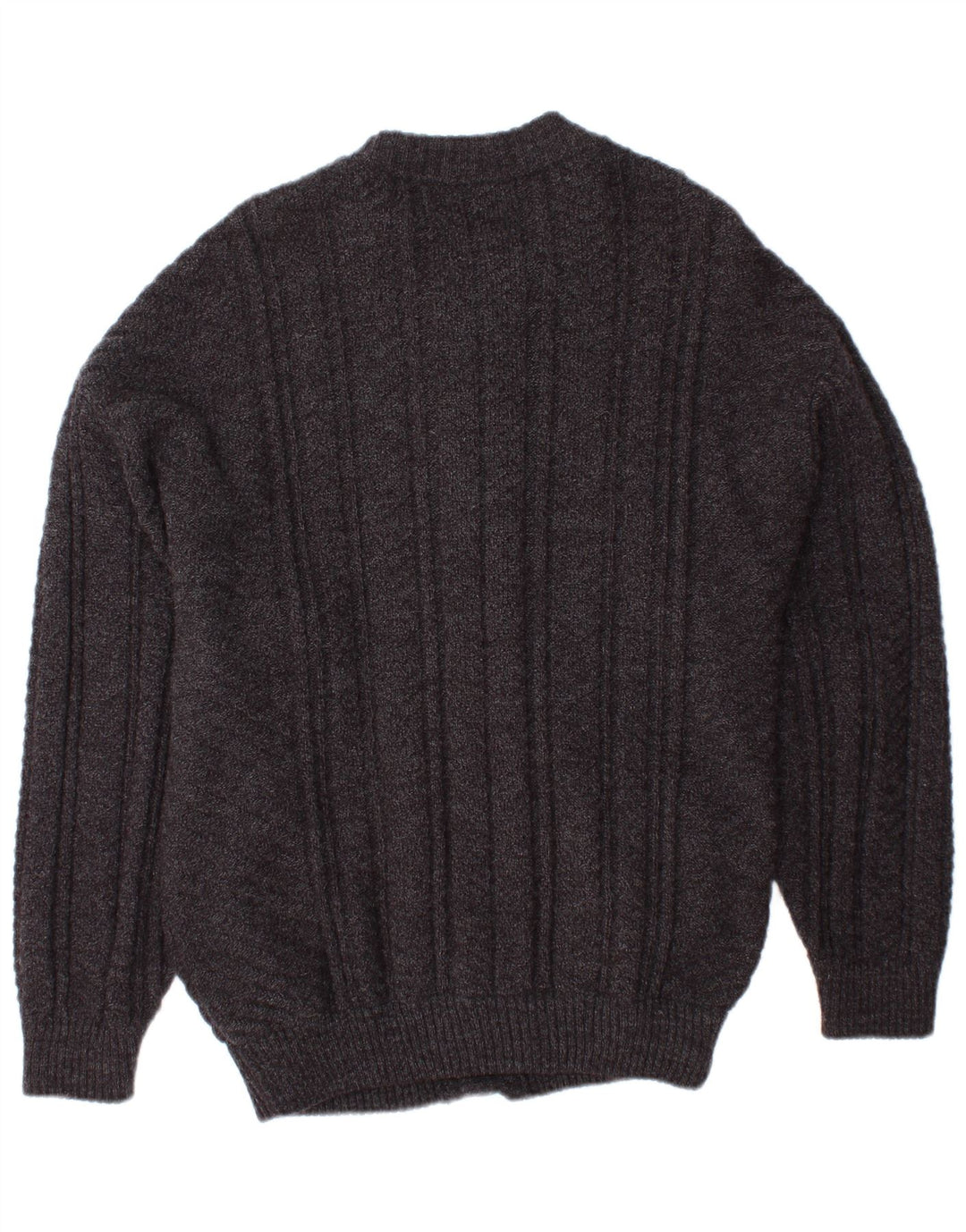 VINTAGE Hombres Cardigan Suéter Pequeño Gris Argyle/Diamante Acrílico