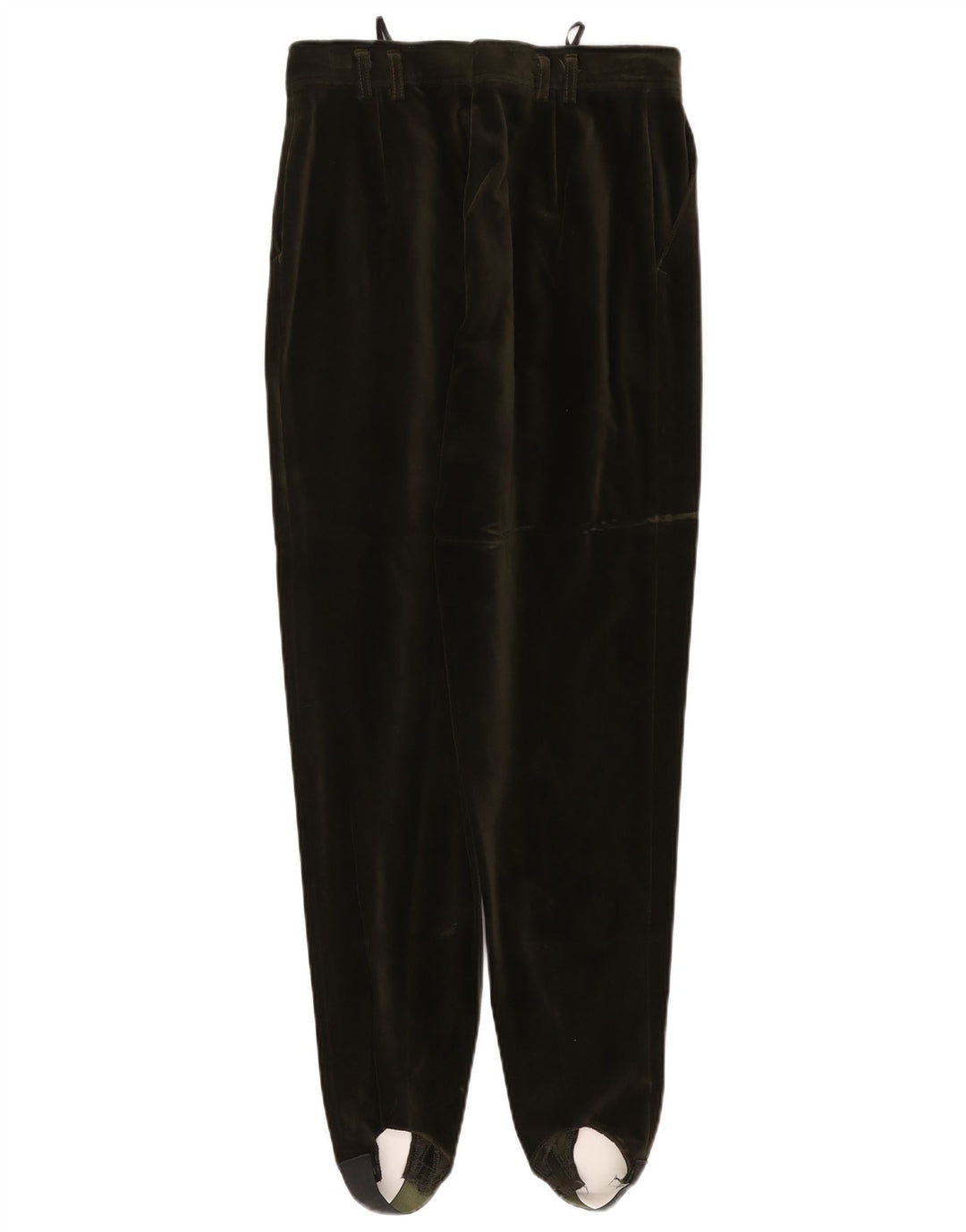 VINTAGE Pantalones de terciopelo estribo para mujer EU 40 Medio W27 L29 Algodón verde