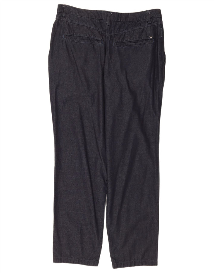 Armani Jeans rectos para mujer IT 40 Small W30 L25 Azul marino
