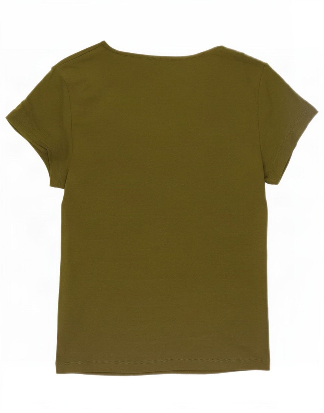 Marks & Spencer Camiseta para mujer Top UK 10 Small Khaki Cotton