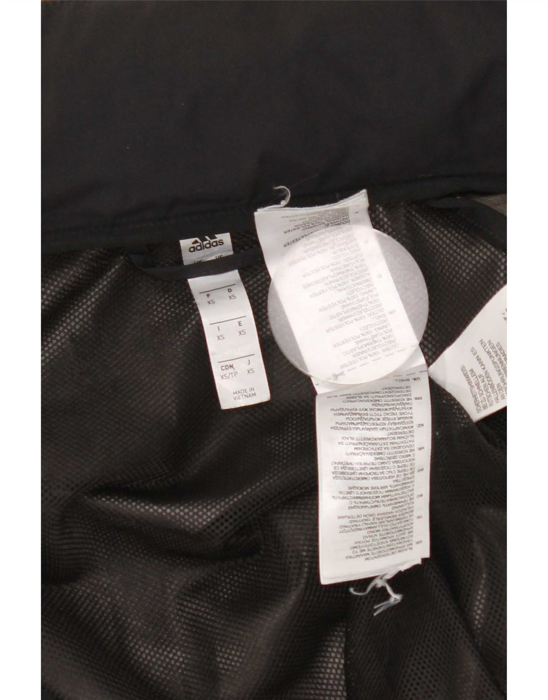 Adidas - Chaqueta de chándal extragrande con capucha para mujer, talla 6, XS, poliéster negro