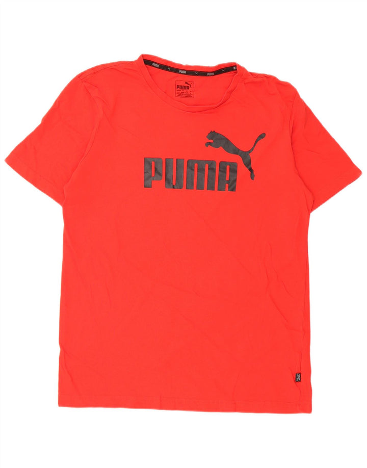 Puma - Camiseta gráfica para hombre, parte superior de algodón rojo mediano
