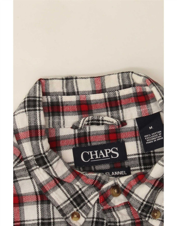 Camisa de franela Chaps para hombre de algodón a cuadros multicolor mediano