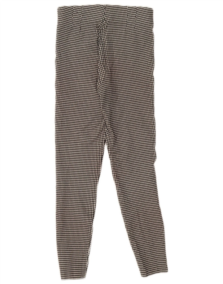 ZARA Womens Skinny Trousers Medium W28 L29 Black Gingham