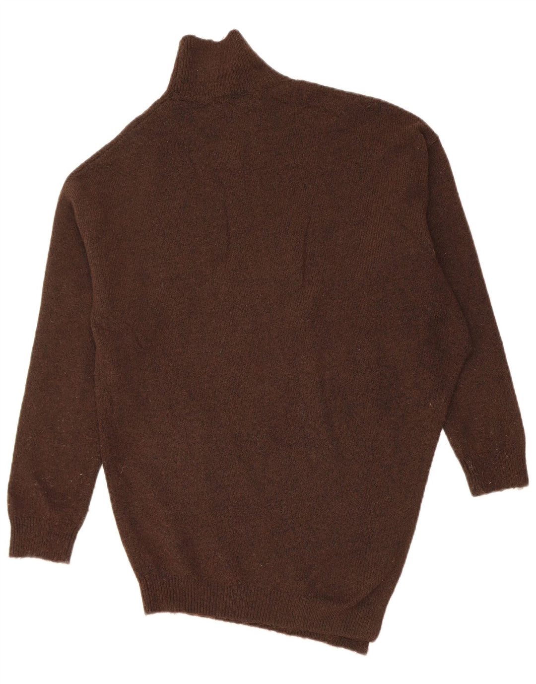 Zara Mujer Batwing Roll Neck Jumper Sweater UK 10 Small Marrón