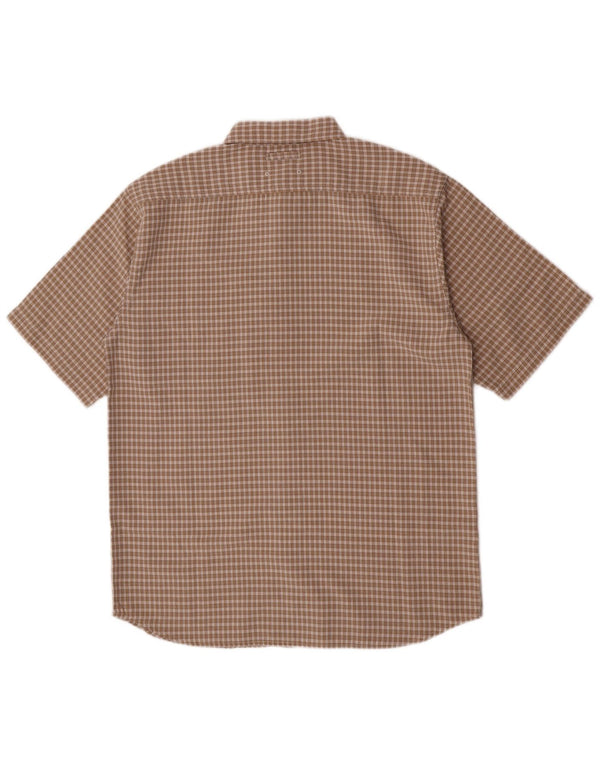 Camisa The North Face Hombre Manga Corta Small Beige Check Modal