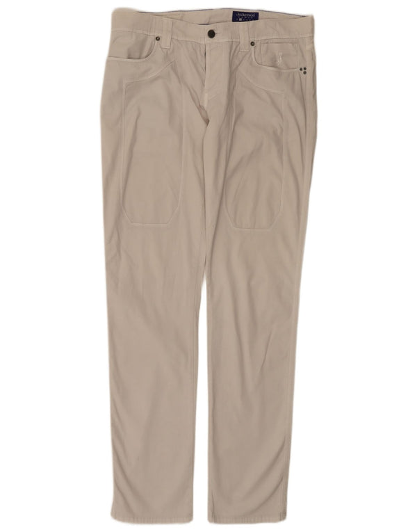 Pantalones informales ajustados Jeckerson para mujer W34 L34 Blanco roto