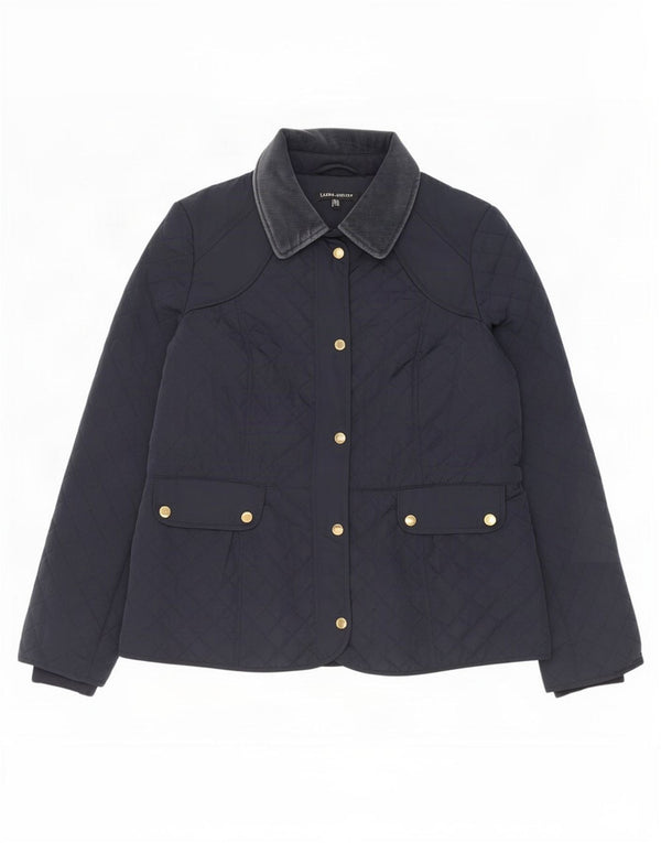 Laura Ashley Chaqueta acolchada para mujer UK 40 Grande Poliéster azul marino