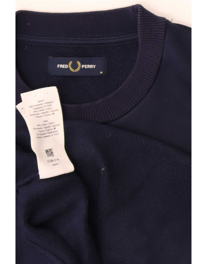 Fred Perry Sudadera Gráfica Para Hombre Jumper Medium Azul Marino Poliéster