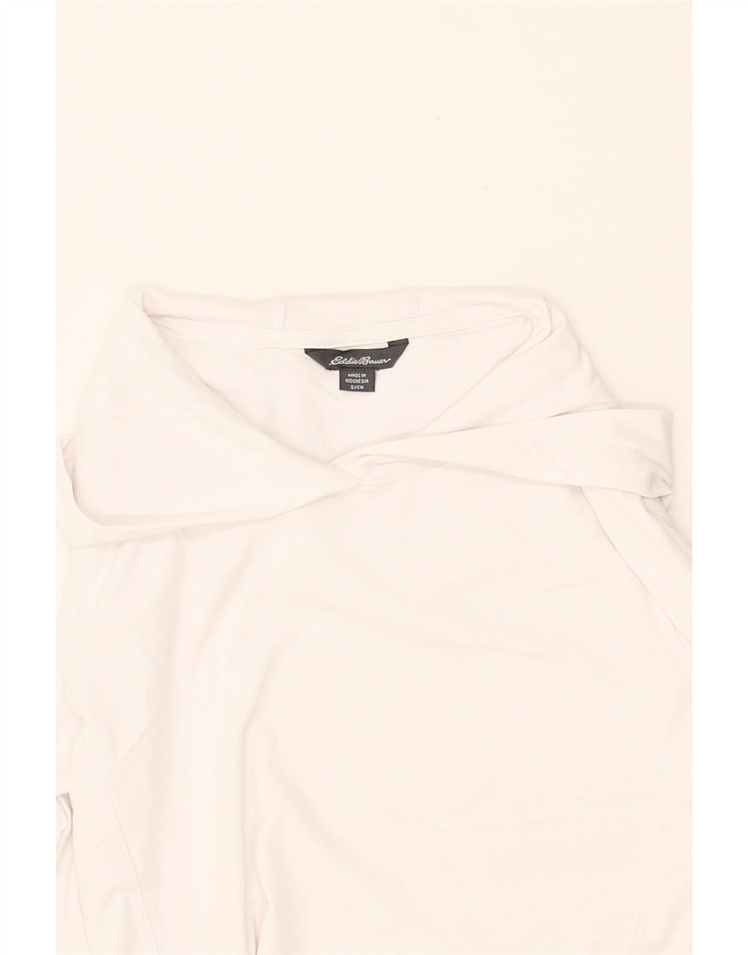 EDDIE BAUER Womens Hooded Top Long Sleeve UK 10 Small White Polyester Vintage Eddie Bauer and Second-Hand Eddie Bauer from Messina Hembry 