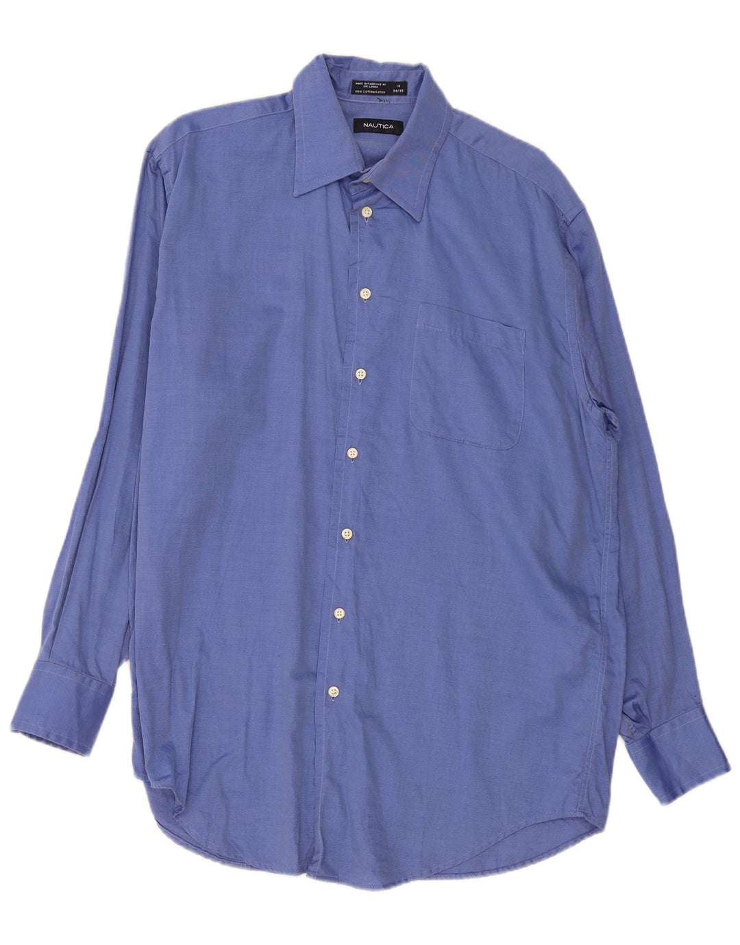 Camisa Nautica para hombre talla 16 algodón azul grande
